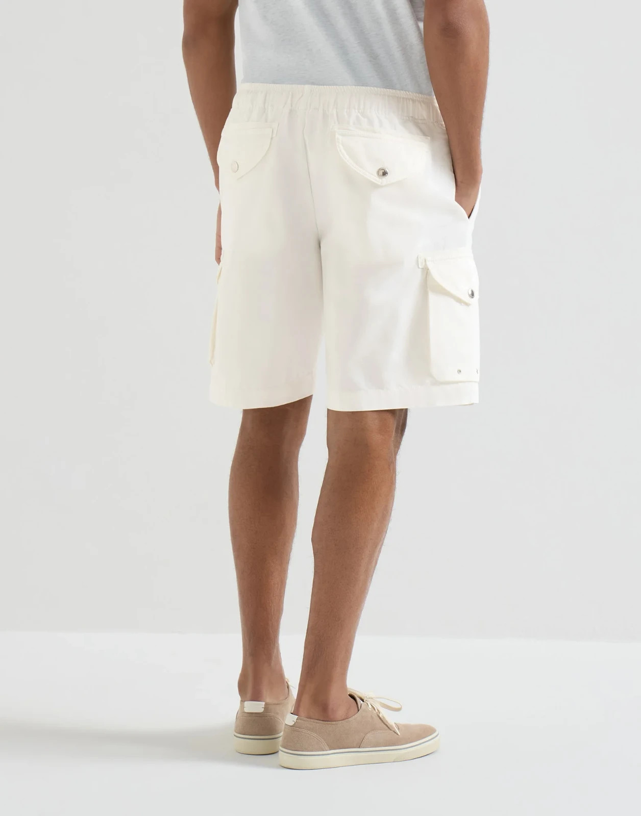 NWT $1130 Brunello Cucinelli Men’s Cargo Bermuda Drawstring Shorts 50/ 34US A262