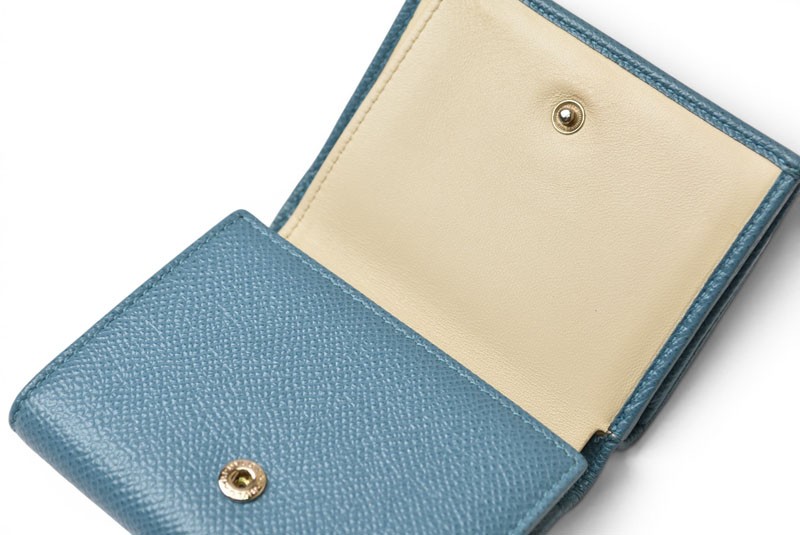 Bulgari Wallet Authentic Bulgari Bulgari Compact Wallet Turquoise Blue Leather