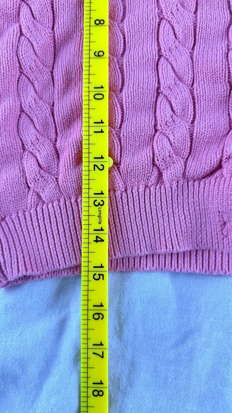 Smiling Pinker Girls Cable Knit Cardigan Size 130 (7-8Y) Pink Cotton