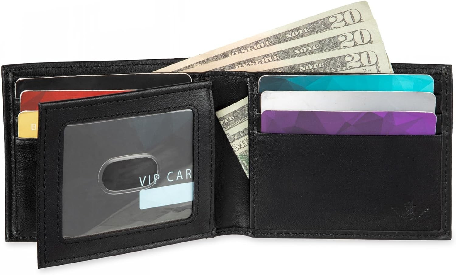 Dockers Men’s Bifold Leather Wallet – Thin Slimfold RFID Blocking Security Smart