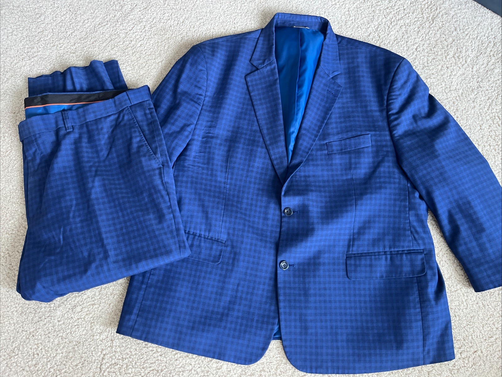Oak Hill Suit Set Men 52 Reg Blue Blazer Pant 50×28