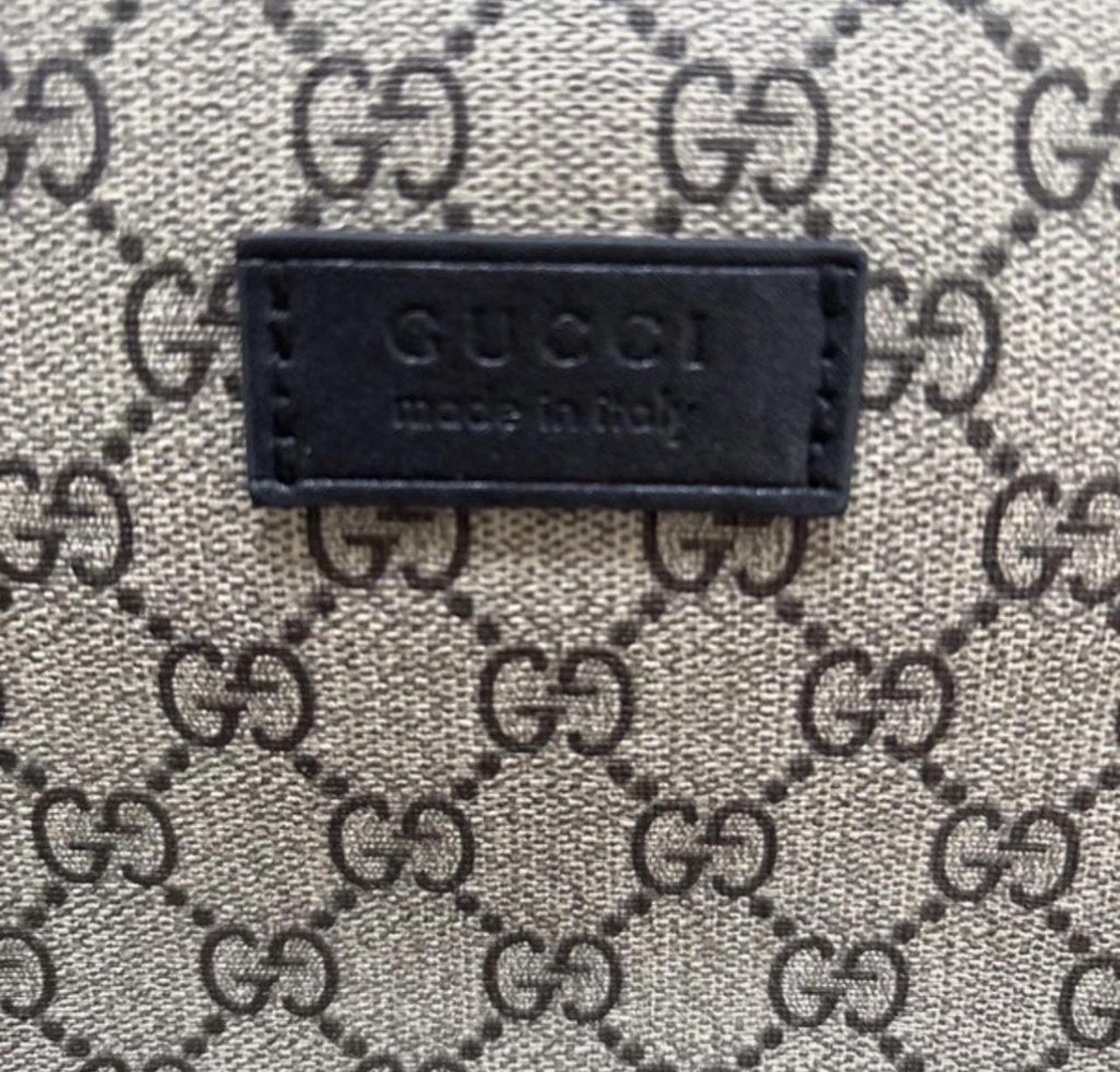Gucci GG Supreme Monogram Backpack Beige DM first