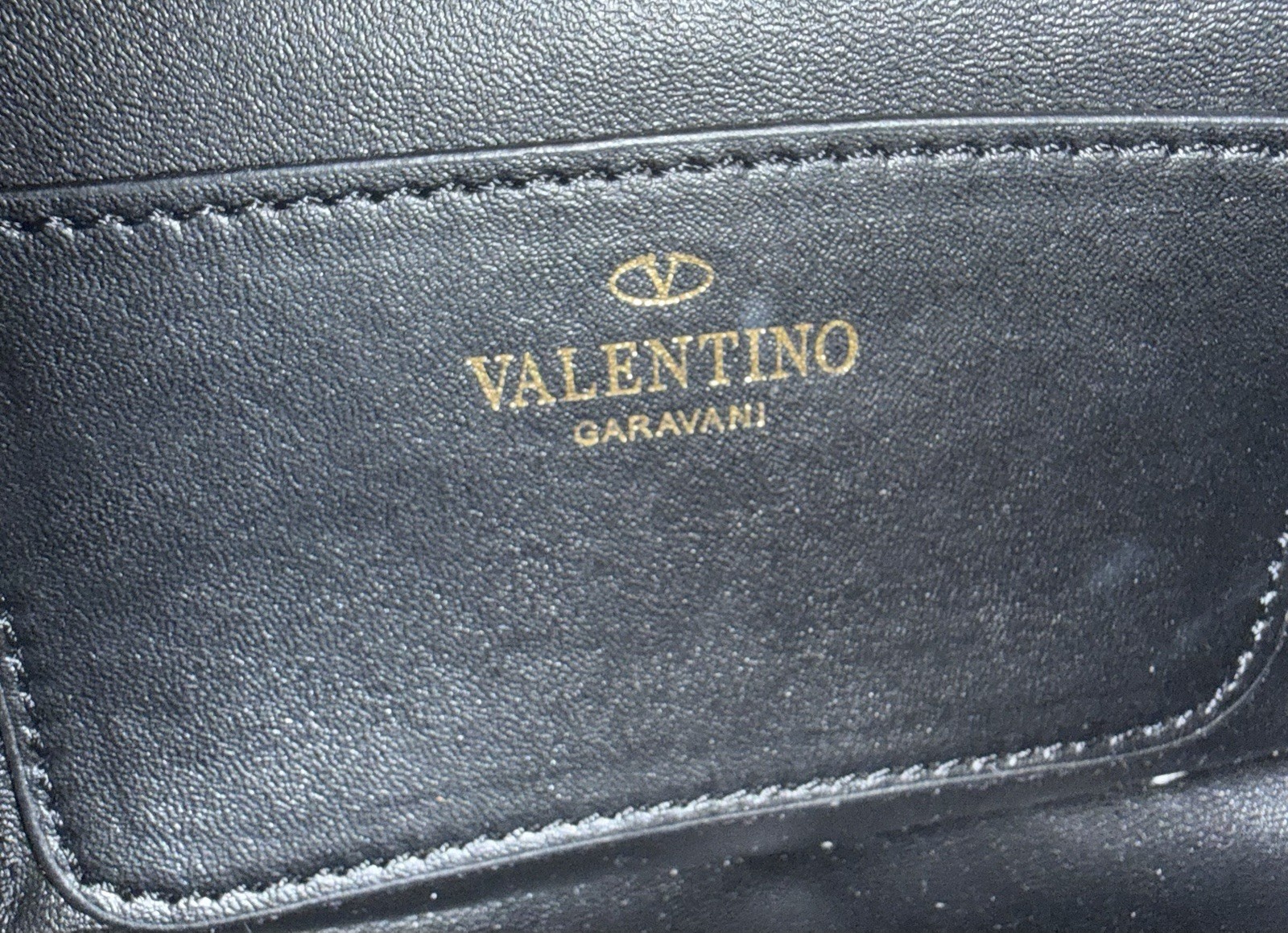 Valentino Garavani VLogo Moon small hobo bag in black grained calfskin