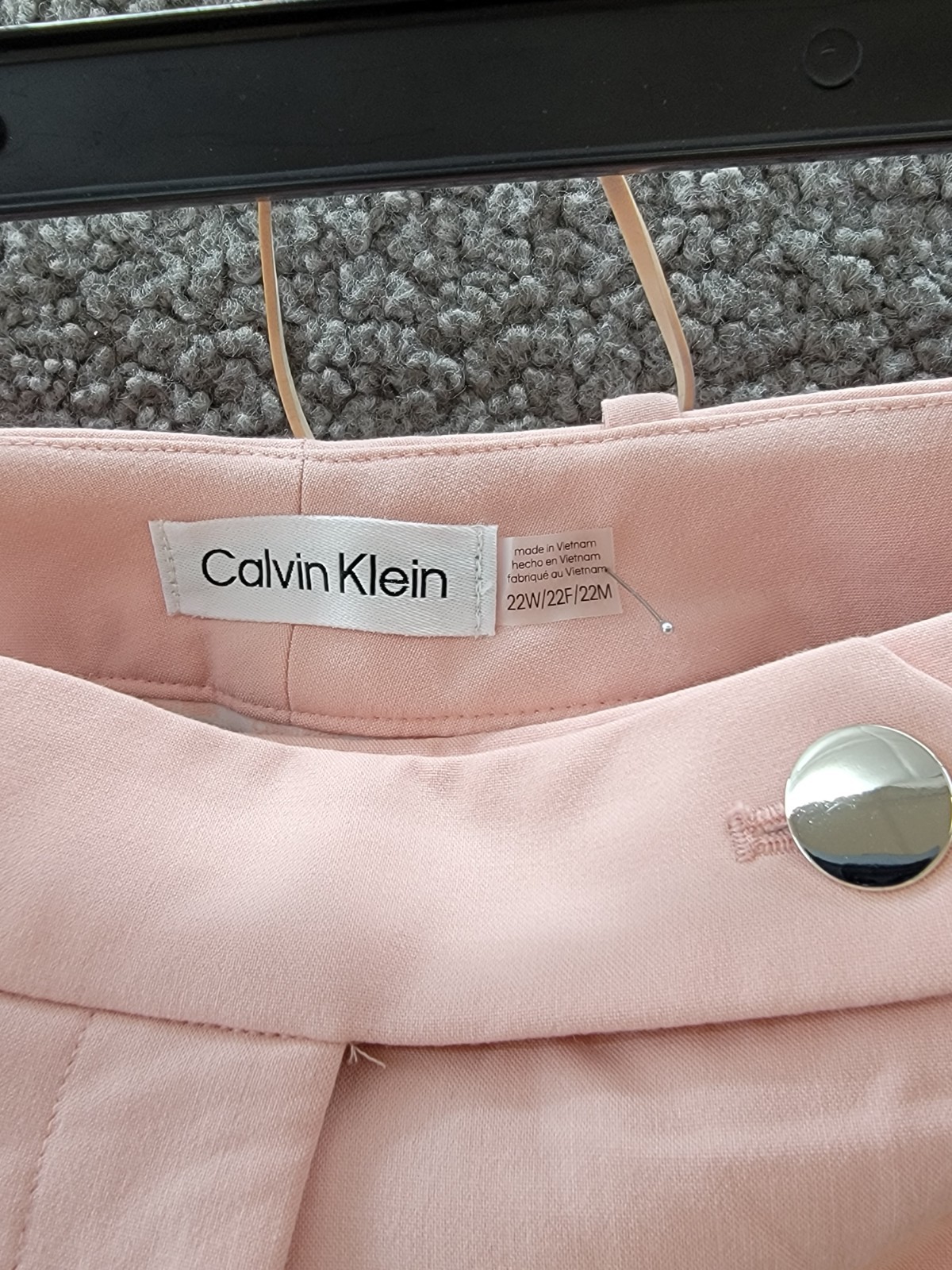 Calvin Klein Plus Size Novelty Modern Fit Pants Women’s 22W Pink Pepper Multi