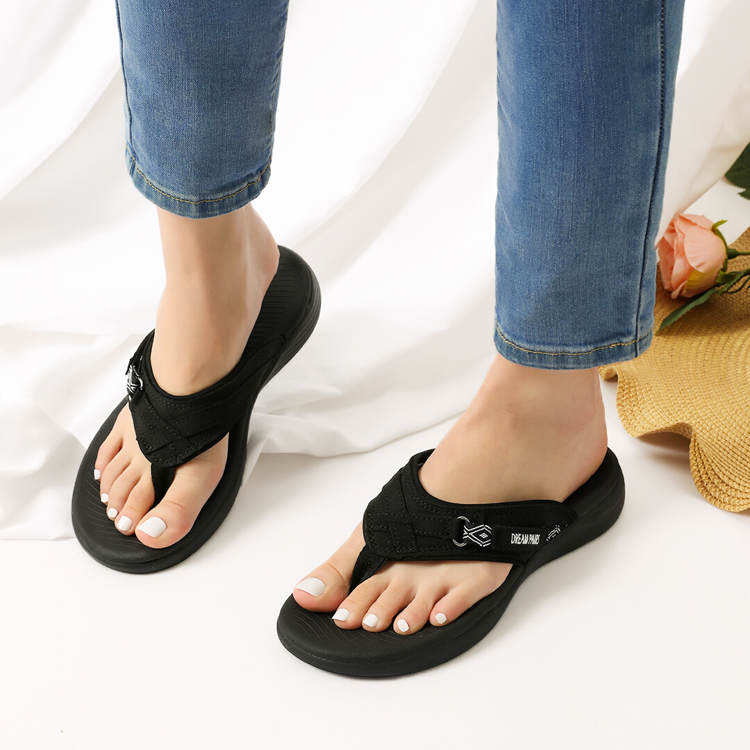 Womens Arch Support Flip Flops Soft Cushion Lightweight Summer Beach Sandals