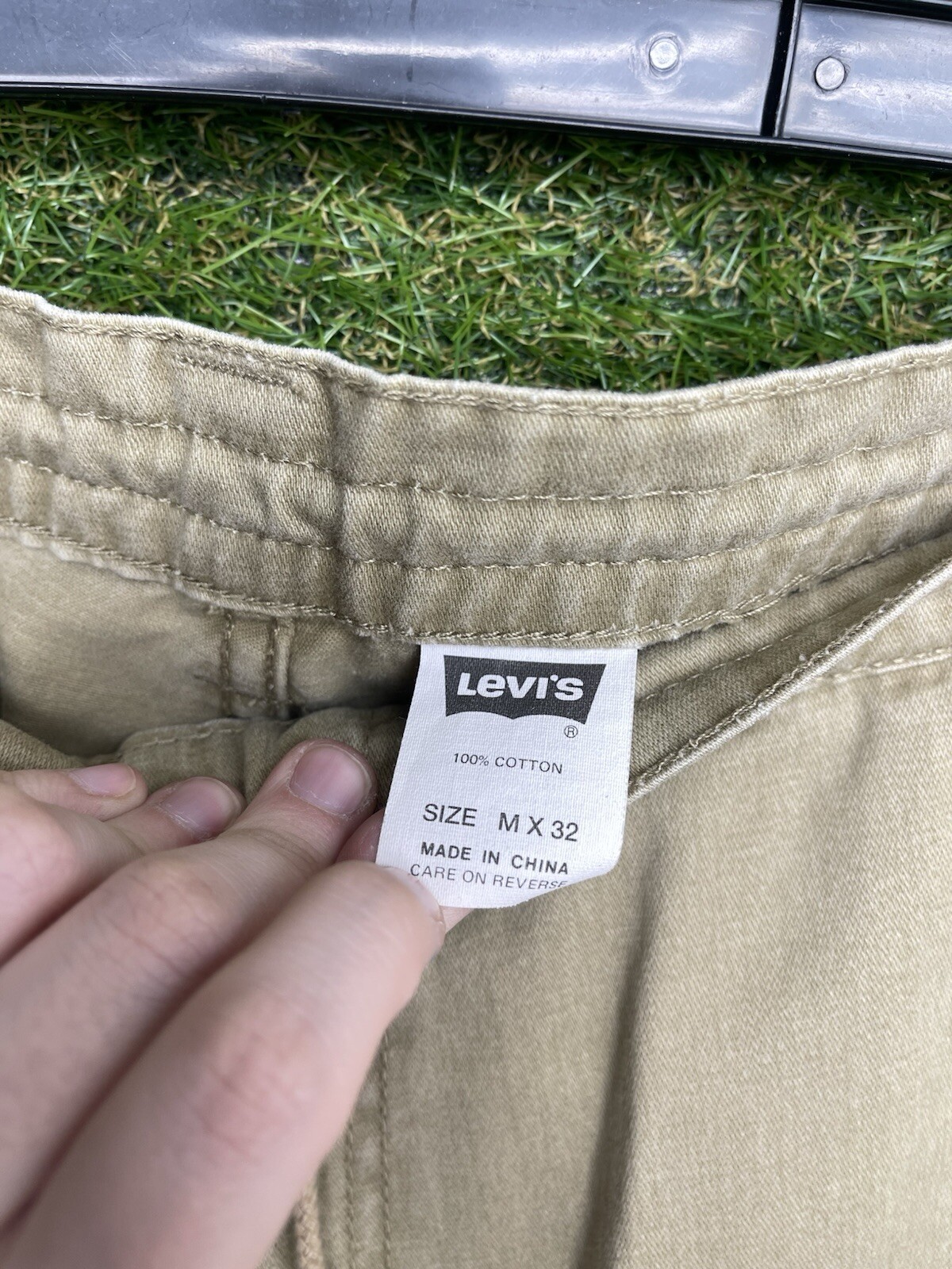 Vintage Levis Silvertab Pants Mens Medium 32×32 Khakis Cargo Cinch Baggy Loose