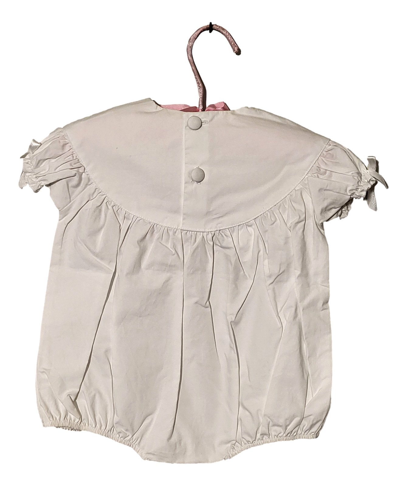 Mud Pie Bubble Romper White Christening Outfit Girl’s One-Piece 0-6 Months