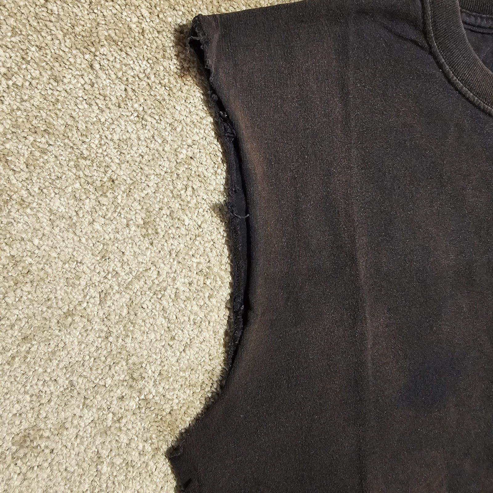 Vintage 90s Backyard Blueprinters Cutoff T-Shirt Mens M HotRod Grunge Faded Punk