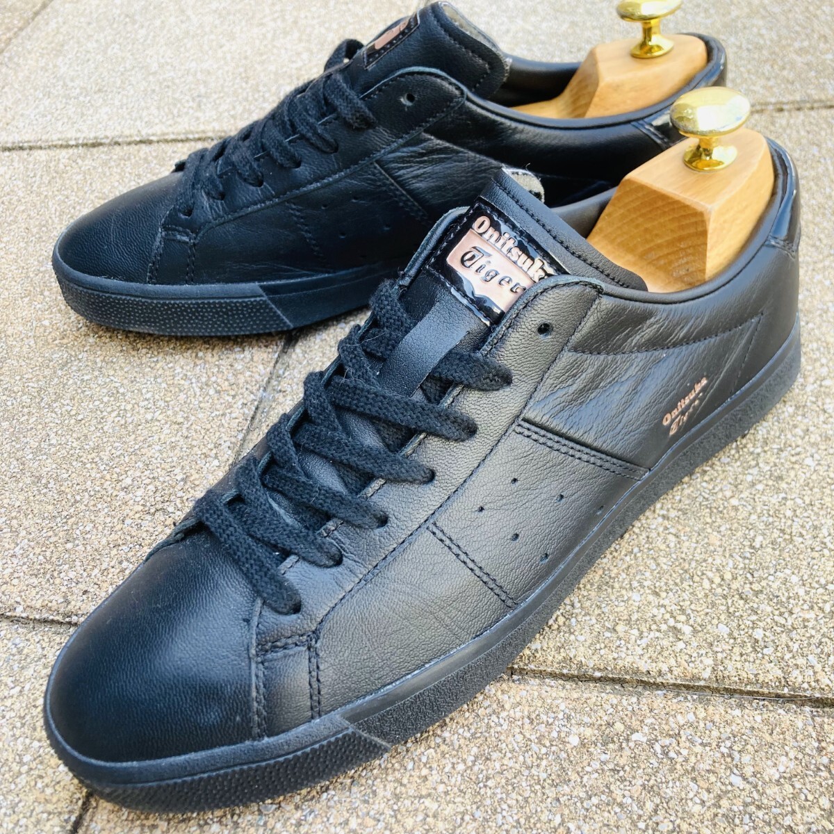 Onitsuka Tiger 26cm 8 41.5 Leather sneakers Shoes Black BK Men’s 1183A568 Excell