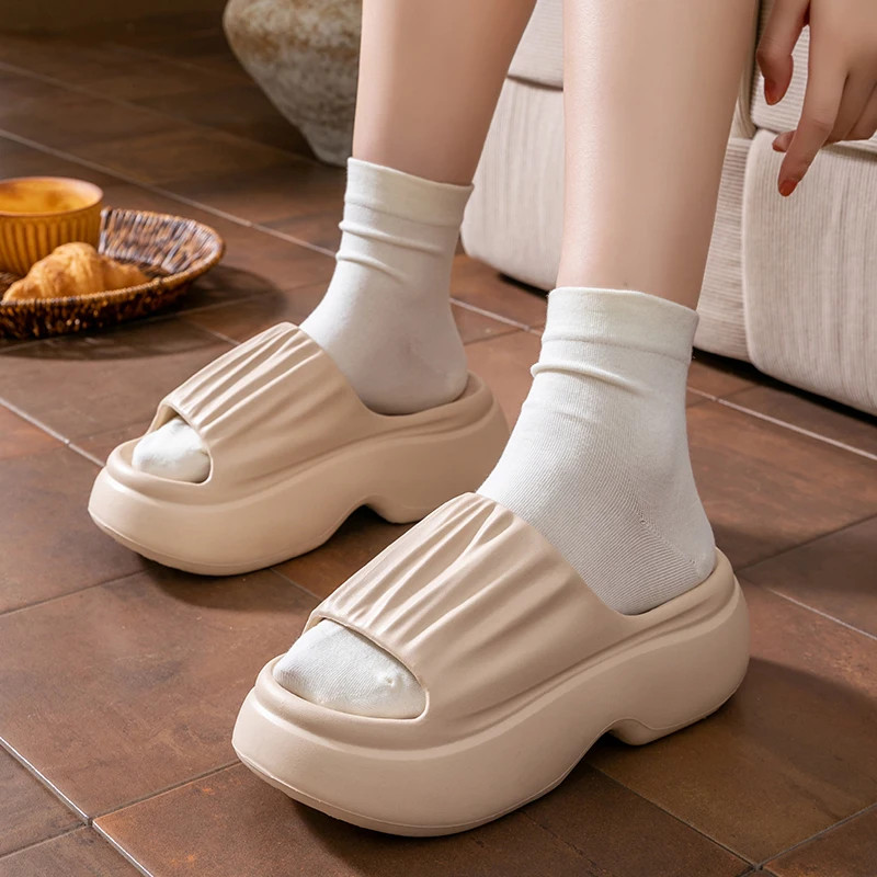 Chunky Platform Wedges Slippers Women 2025 Summer Indoor Outdoor Thick Bottom Sa