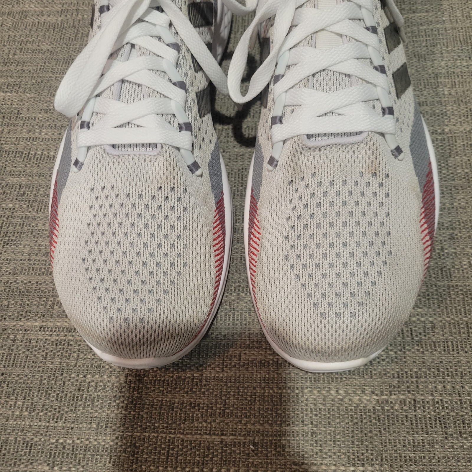 Adidas Fluidflow 2.0 Mens Size 11.5 White Gray Running Shoes Sneakers GW1902
