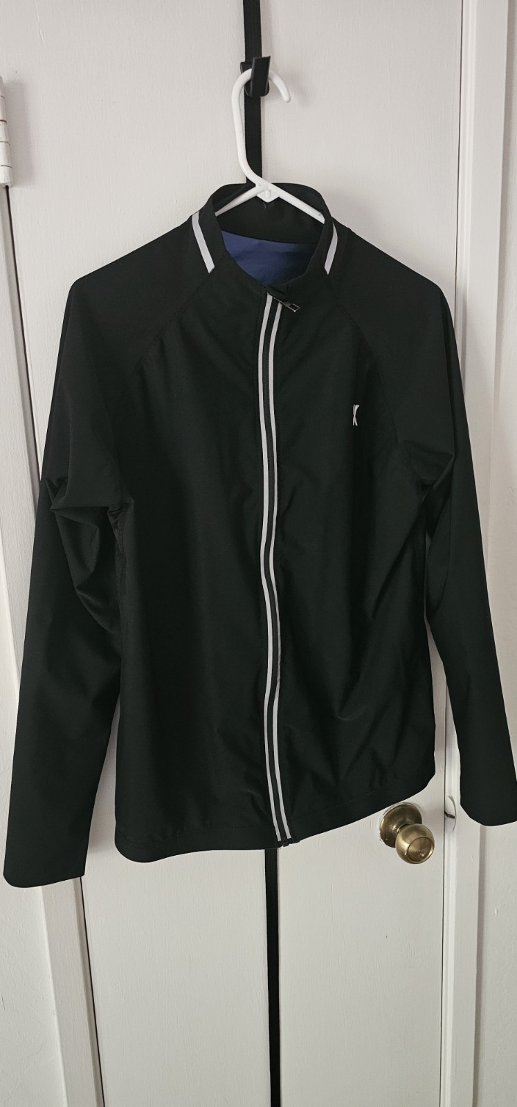 Kewlioo Men’s Black Full Zip Track Jacket Size L Athletic Snug & Tight Fit