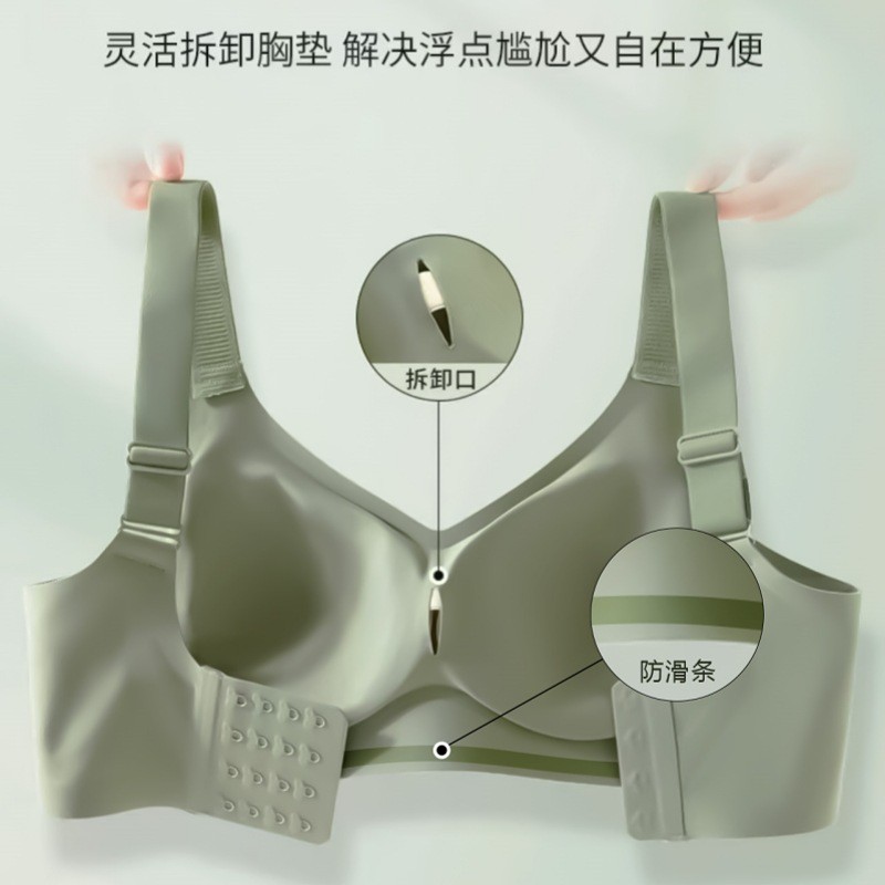 Traceless Underwear Wireless Bra Push Up Bralette Anti-Sagging Thin Big Size Bra