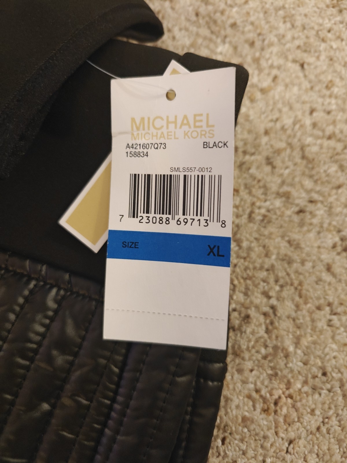 NWT MICHAEL MICHAEL KORS MIXED QUILTED FAUX FUR TRIM HOODED COAT XL