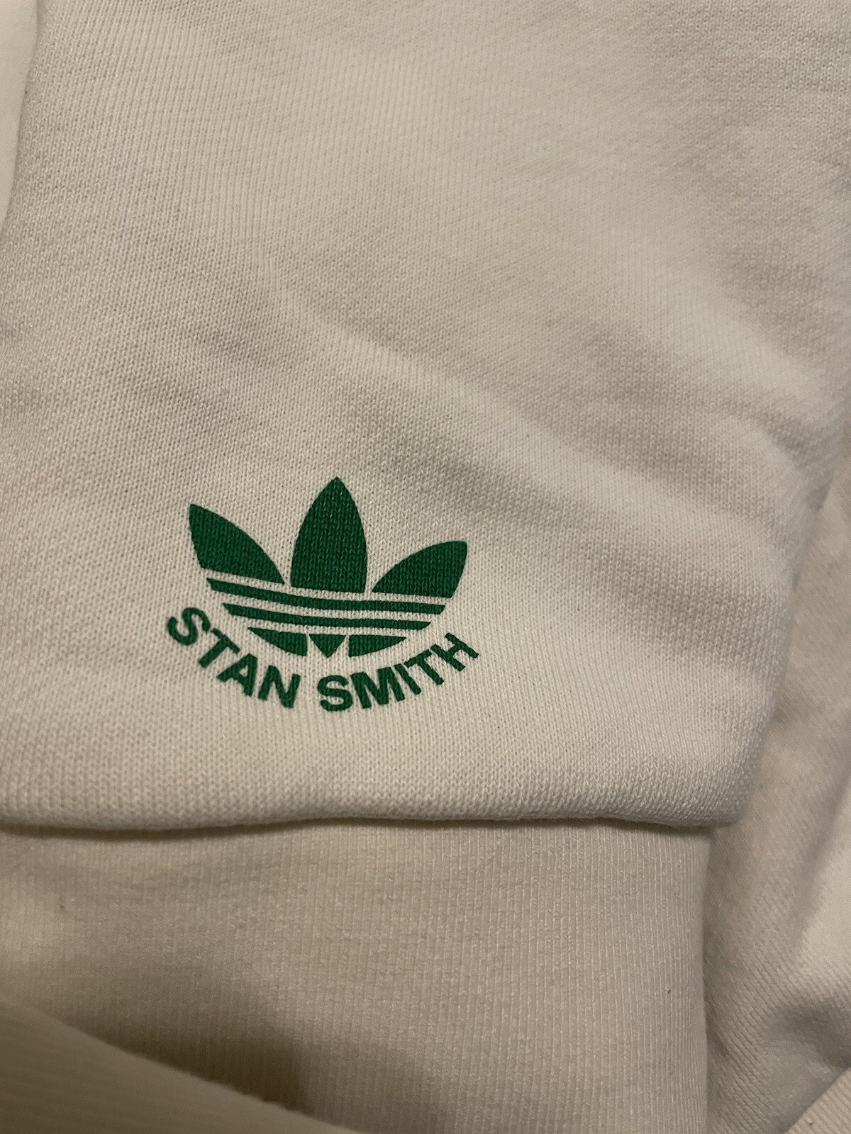 ADIDAS Stan Smith Hoodie in Size Small, White w/ Sneaker Logo. Gender Neutral