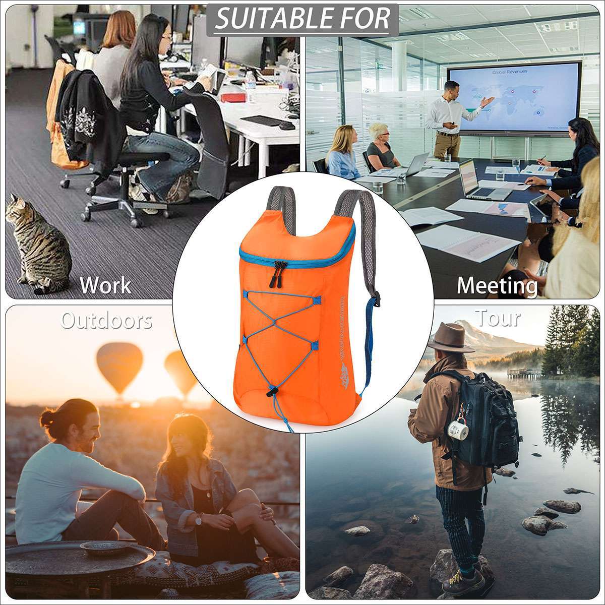 Light Foldable Waterproof Outdoor Sports Backpack Camping Hiking Travel Gym Bag