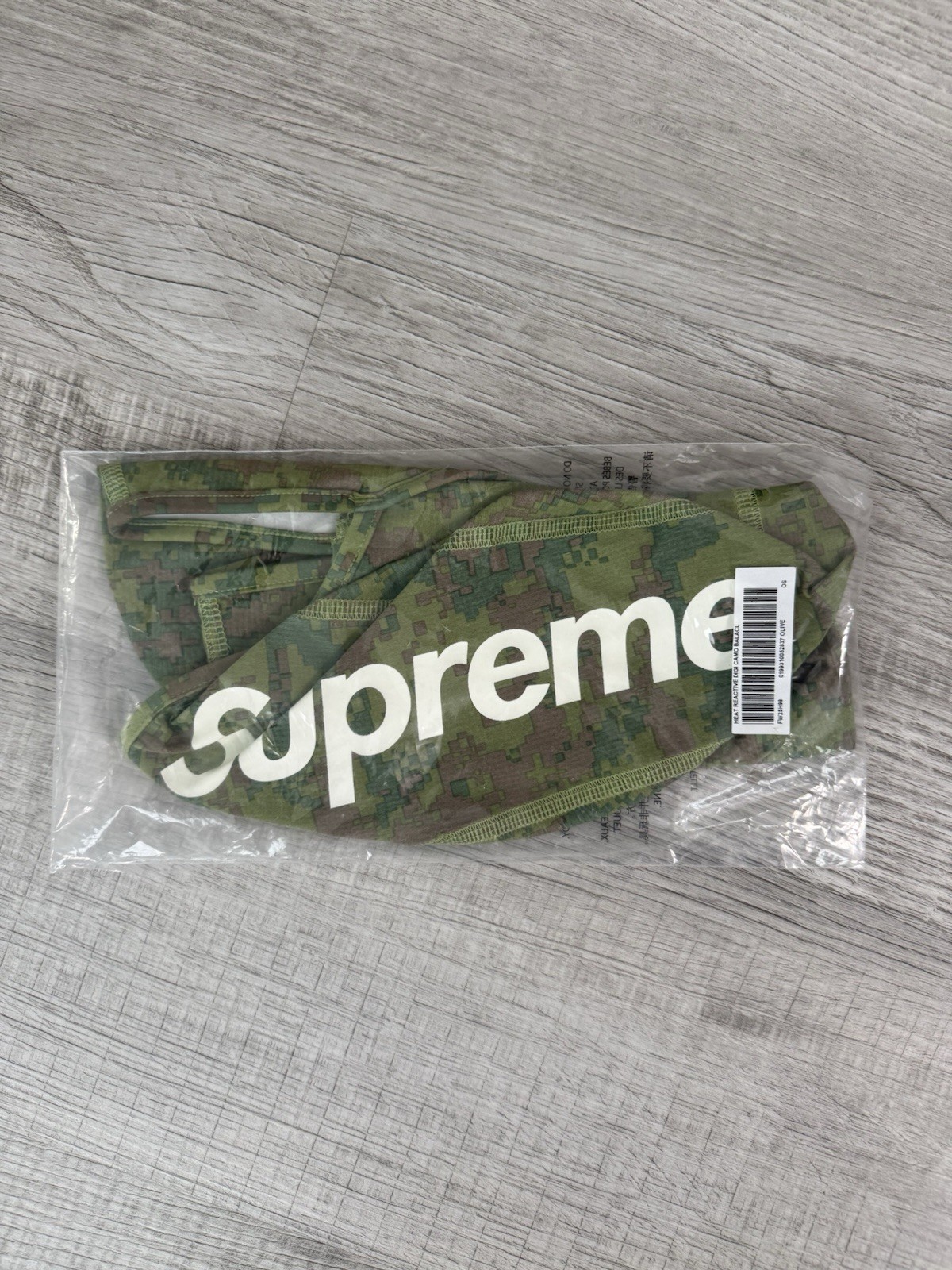 Supreme Heat Reactive Digi Camo Balaclava Olive Face Mask New Authentic FW25 NY