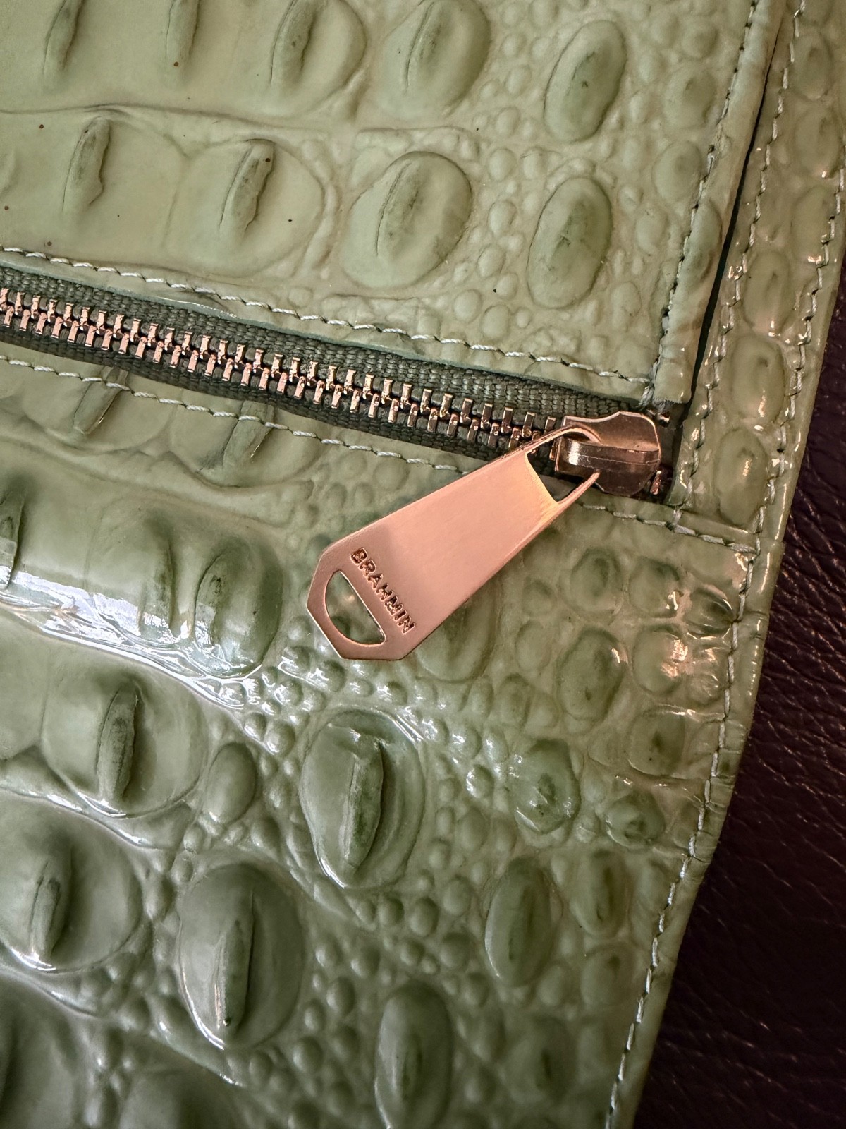 Brahmin Medium Asher Tote in Postacchio Croc Embossed Leather Shoulder Bag
