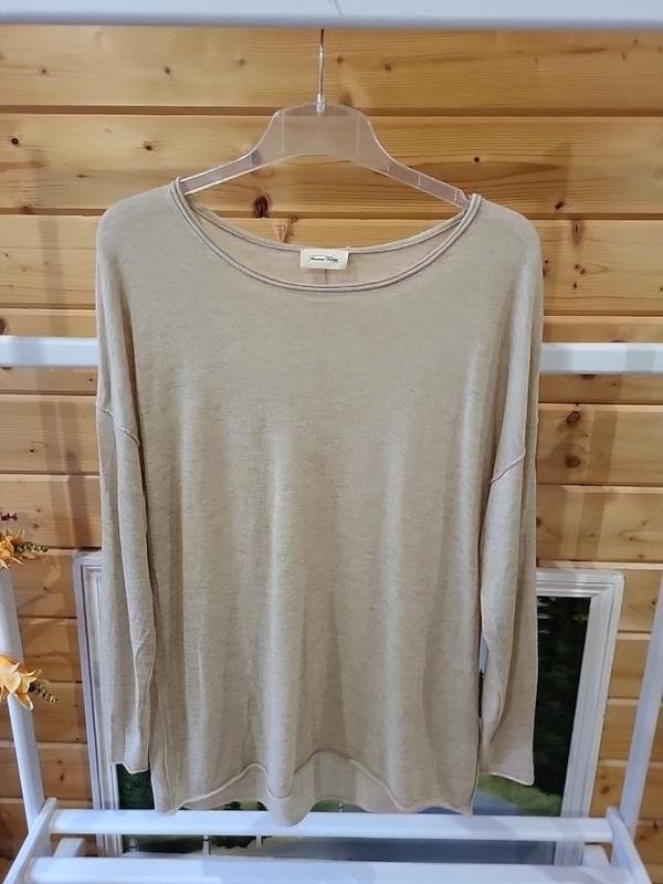 Women American Vintage Sweater Beige One Size