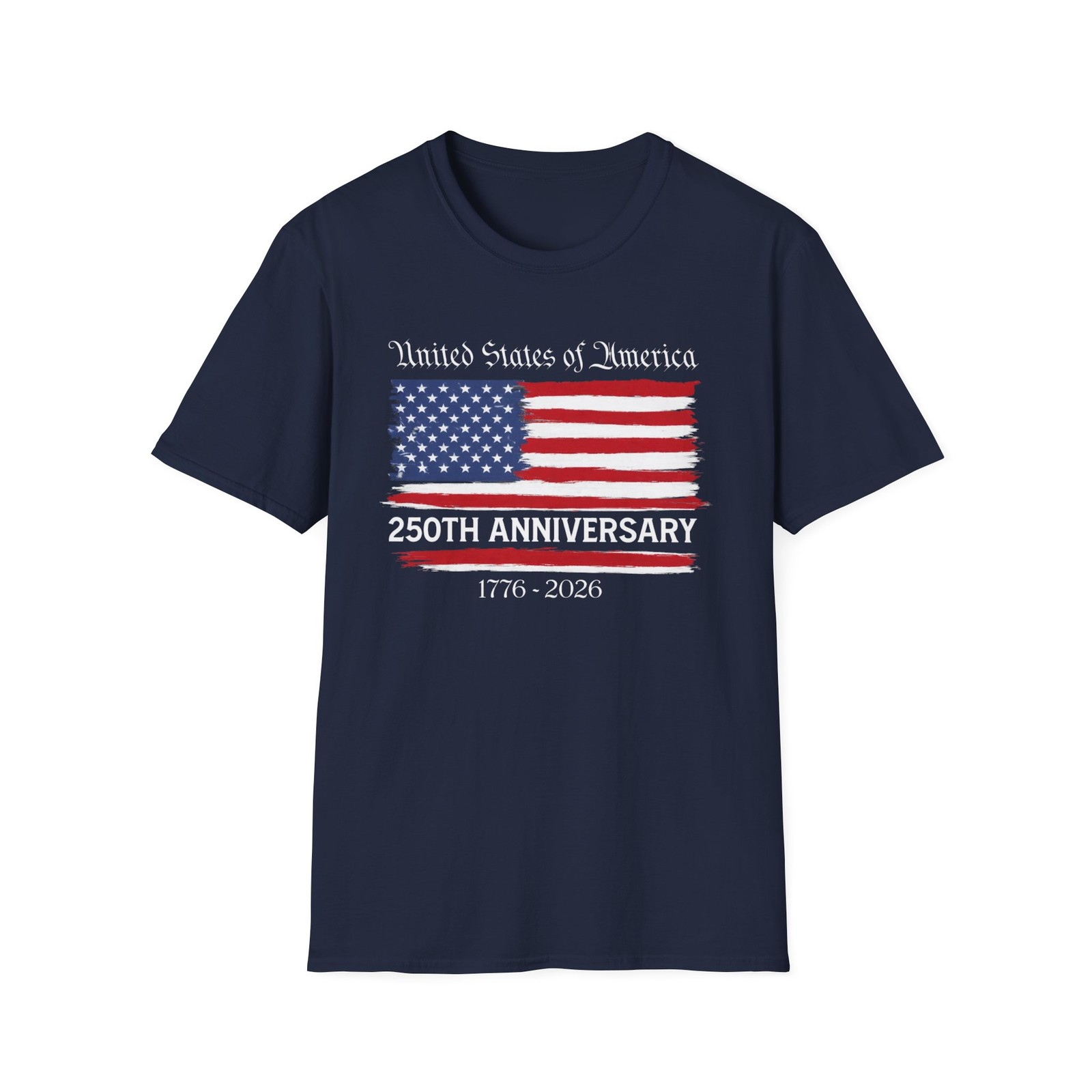 250th Anniversary American Flag Shirt Happy Birthday USA Unisex Tee