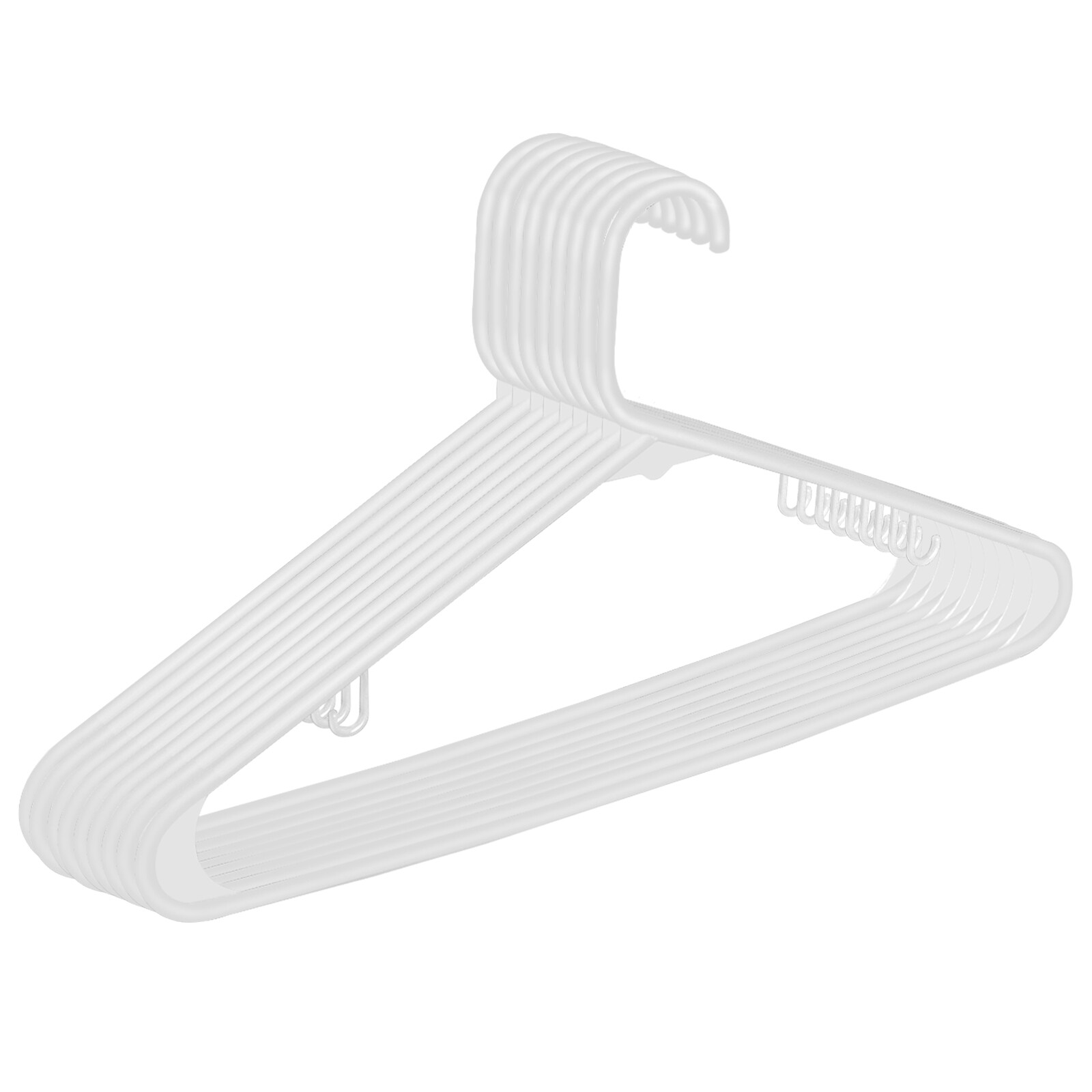 Clothes Hangers 100 Pack Plastic Hangers Coat Hanger Space Saving w/Hooks White