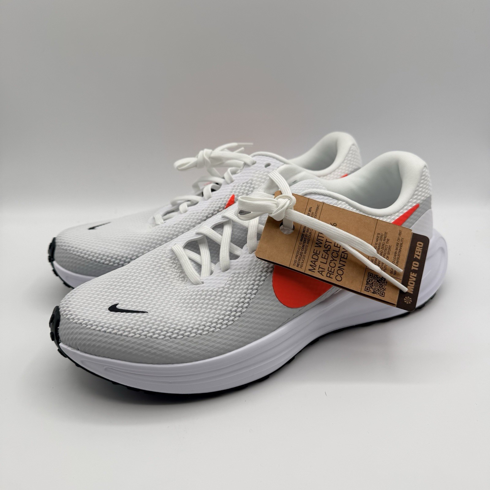 Nike Revolution 8 Men’s Running Shoes Size 11 White/Bright Crimson HJ9198-102