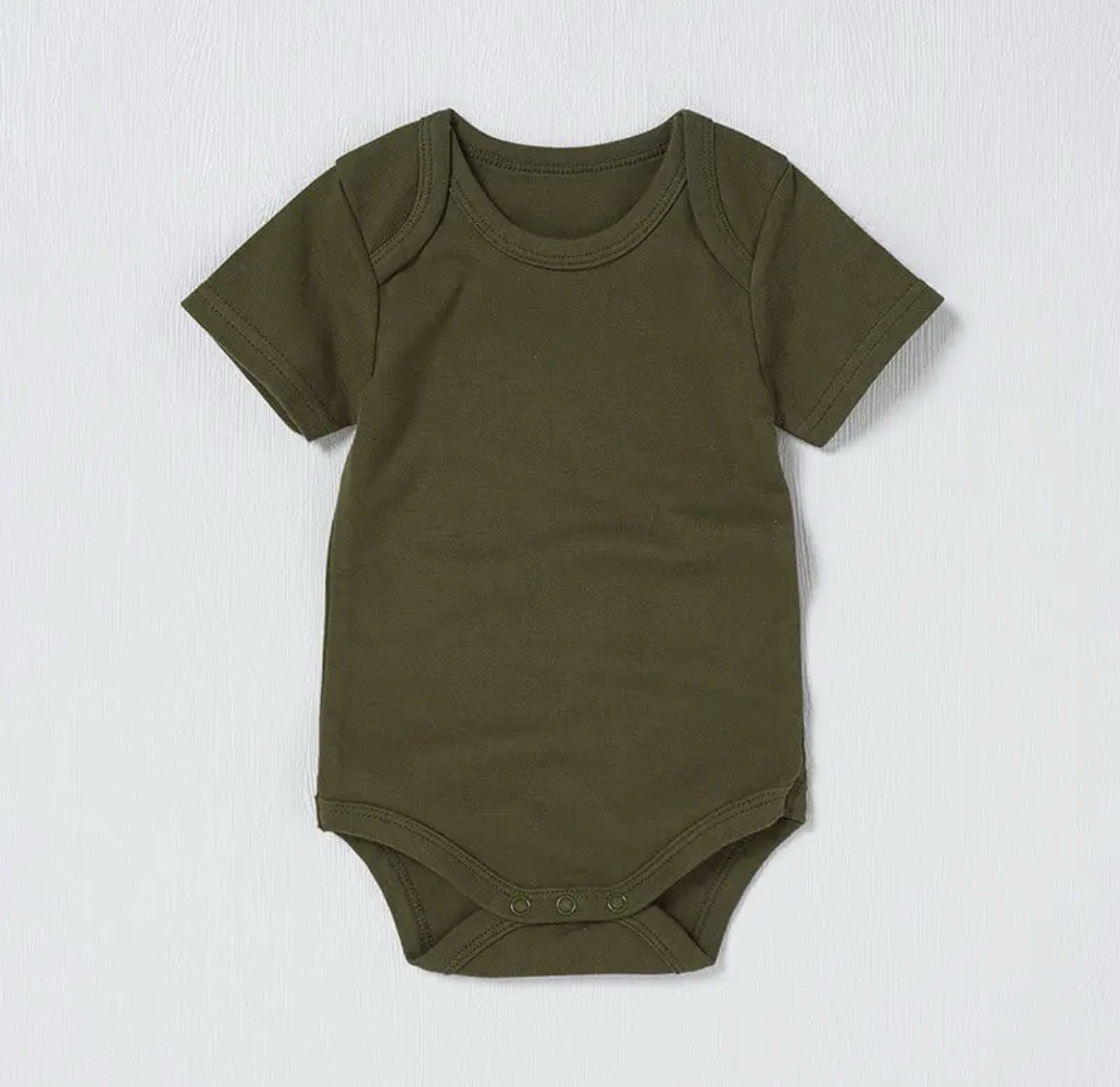 Gerber Baby Onesie Bodysuit 0-3M 100% Cotton SS Solid Snap Round Neck