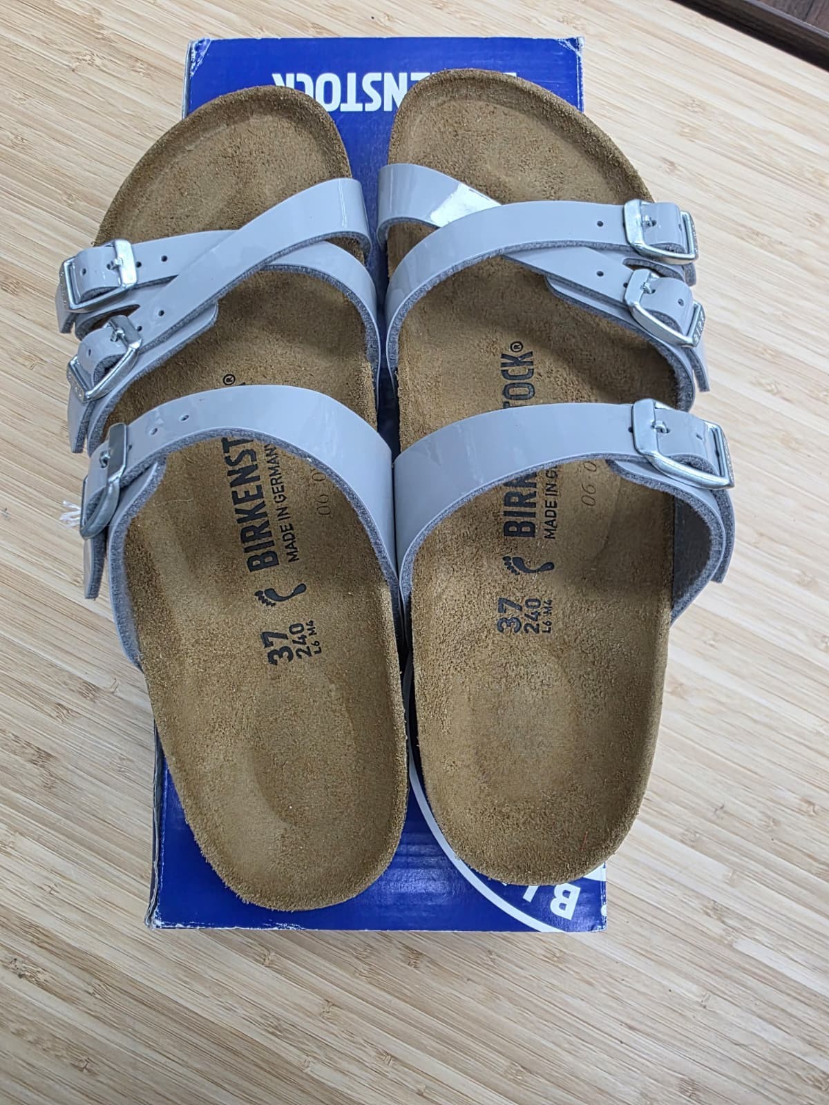 BIRKENSTOCK Franca Birko-Flor Patent Unisex Sandal EU 37/US W6 M4- Patent Alloy