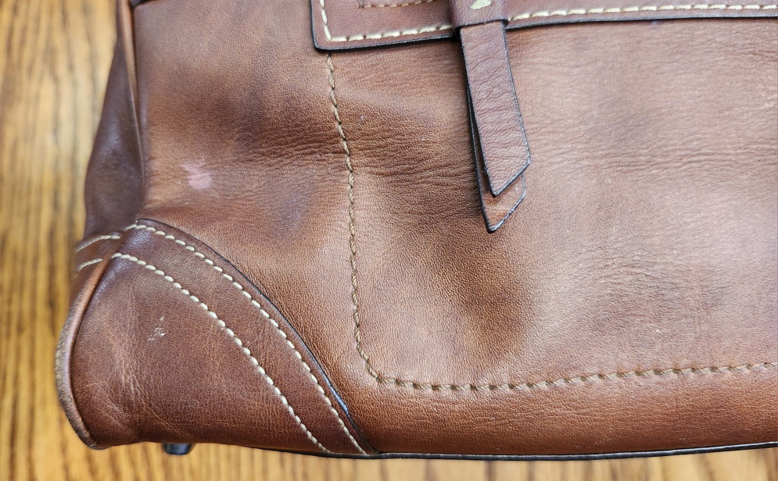 Vintage Coach Hamilton Tanned Cognac Brown Leather Tote Bag Satchel y2k