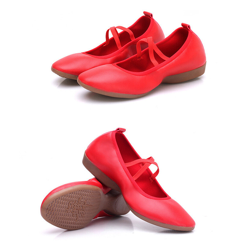 Women’s Dance Shoes Soled Flat Heel Soft Pu Leather Professional Dance Shoes