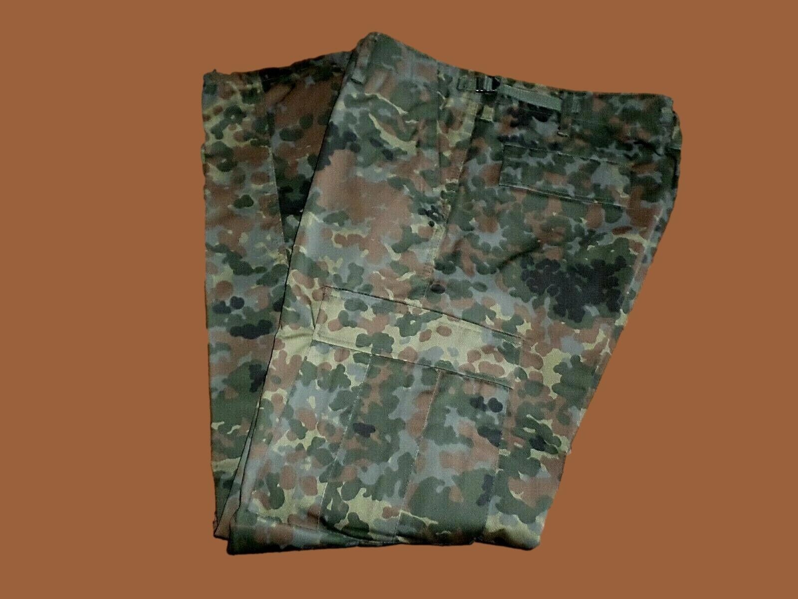 GERMAN FLECKTARN CAMOUFLAGE PANTS MILITARY BDU CARGO 6 POCKET FATIGUE TROUSERS