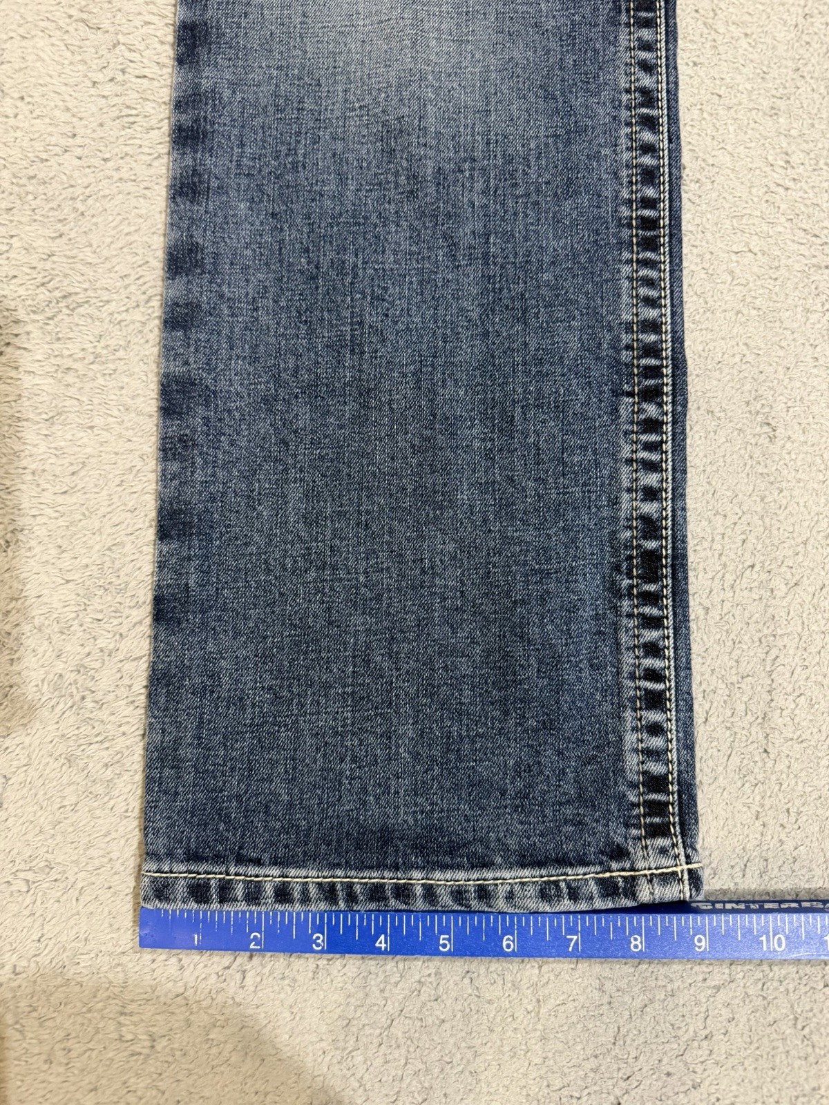 Ariat M2 34×32 Western Traditional Relaxed Boot Cut Whiskered Stone Wash Denim