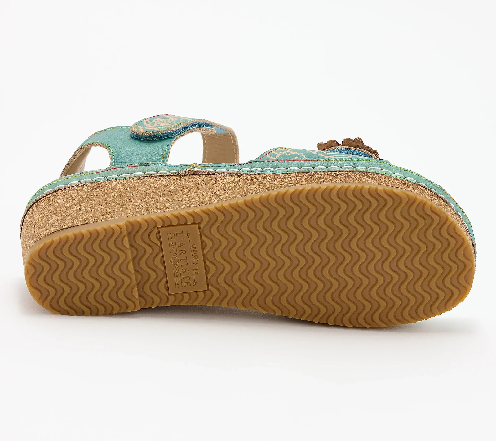 L’Artiste Spring Step Leather Wedge Sandals-Cuteness-Camel-EU35 (5)-A587756