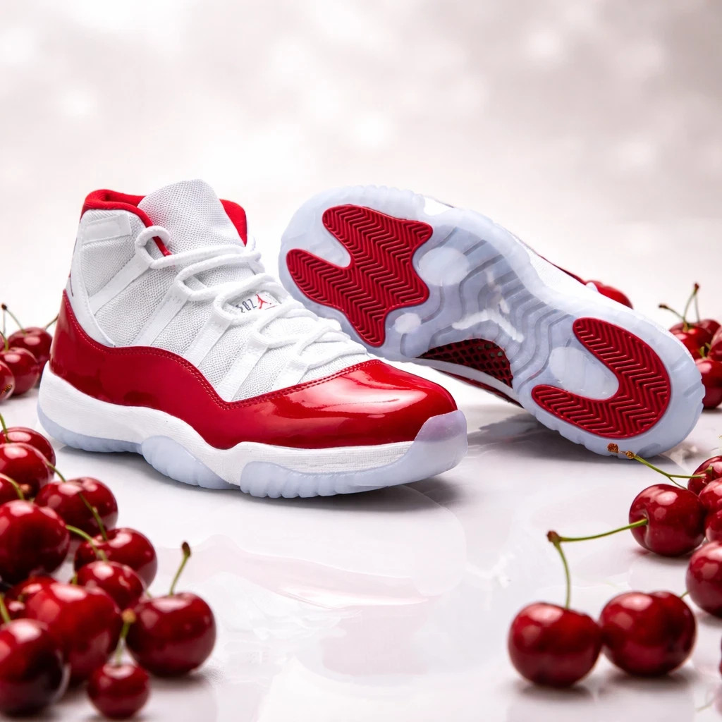 NEW Jordan 11 Retro Cherry Red White Men’s All Size US 7-12