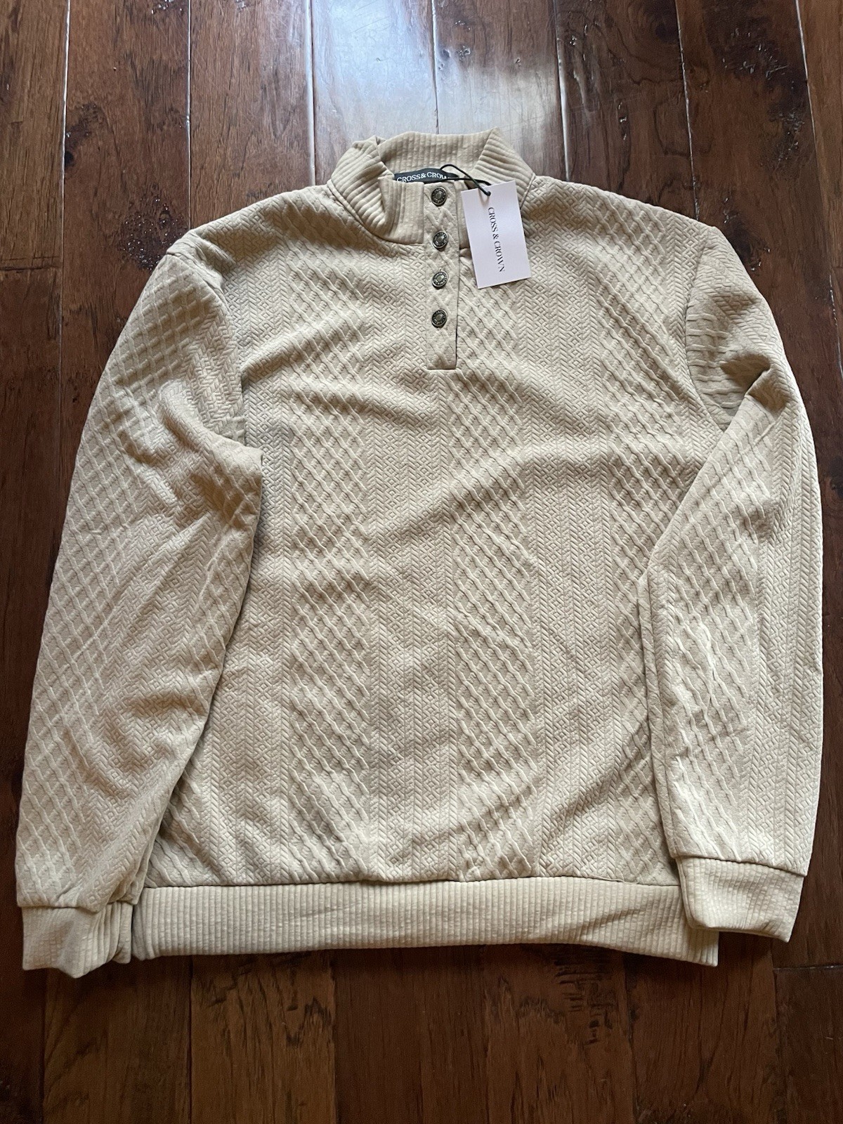 Cross And Crown Pullover Sweater NWT beige
