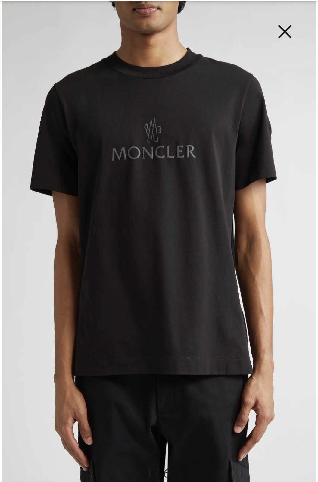 Moncler Logo Embellished T-ShirtIn Black XXL