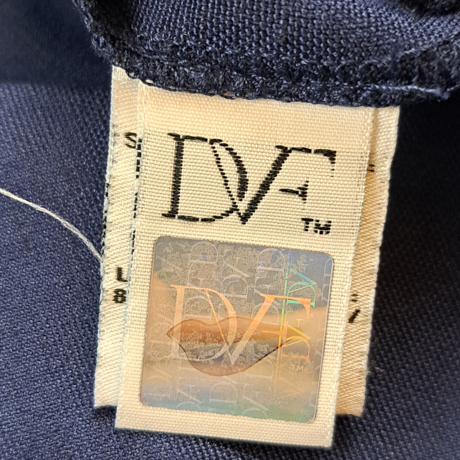 Diane Von Furstenburg Pants Womens Size 6 Blue Linen Crop Ankle Trouser Career
