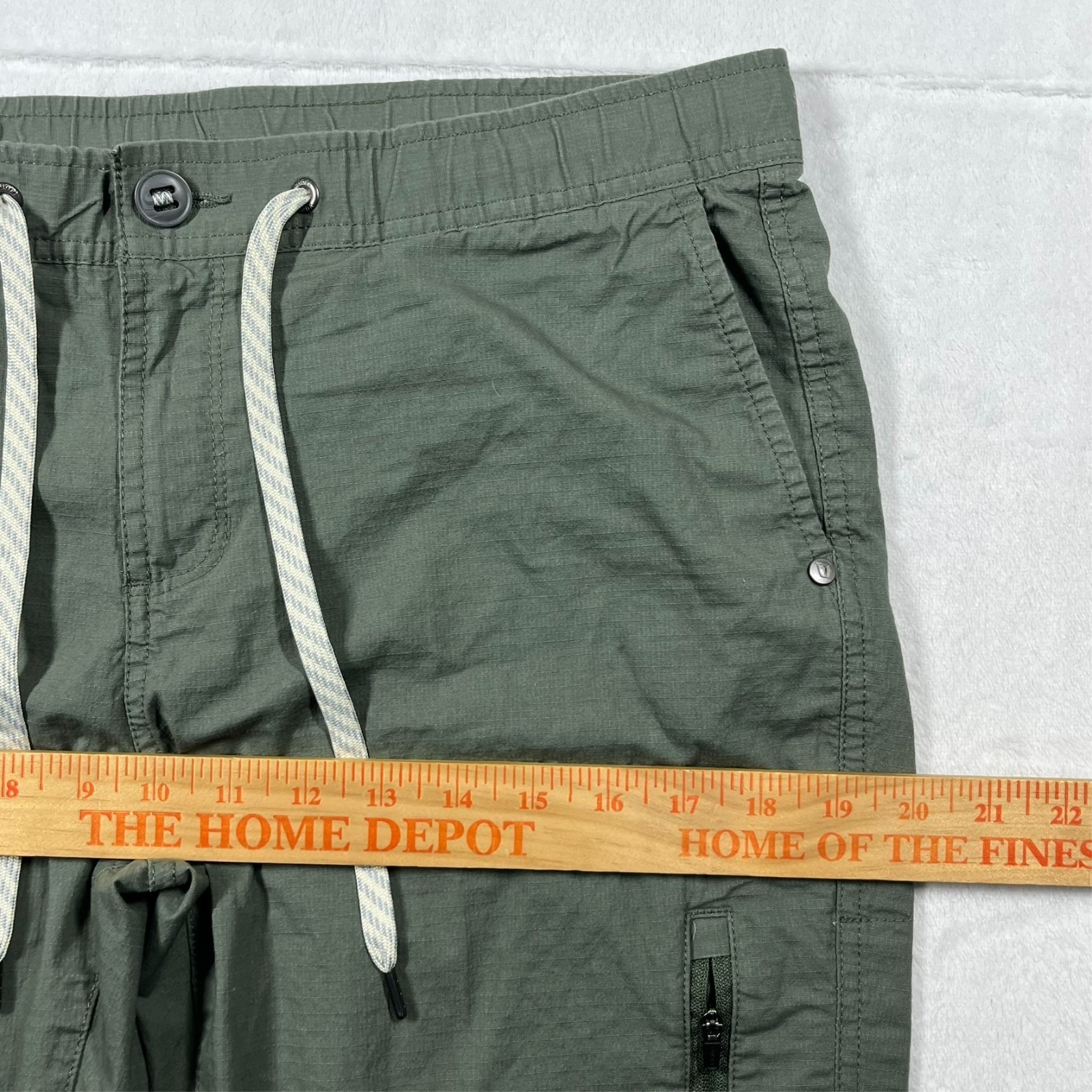 Vuori Ripstop Pants Women Large Olive Stretch VW401 Hiking Utility *Flaws
