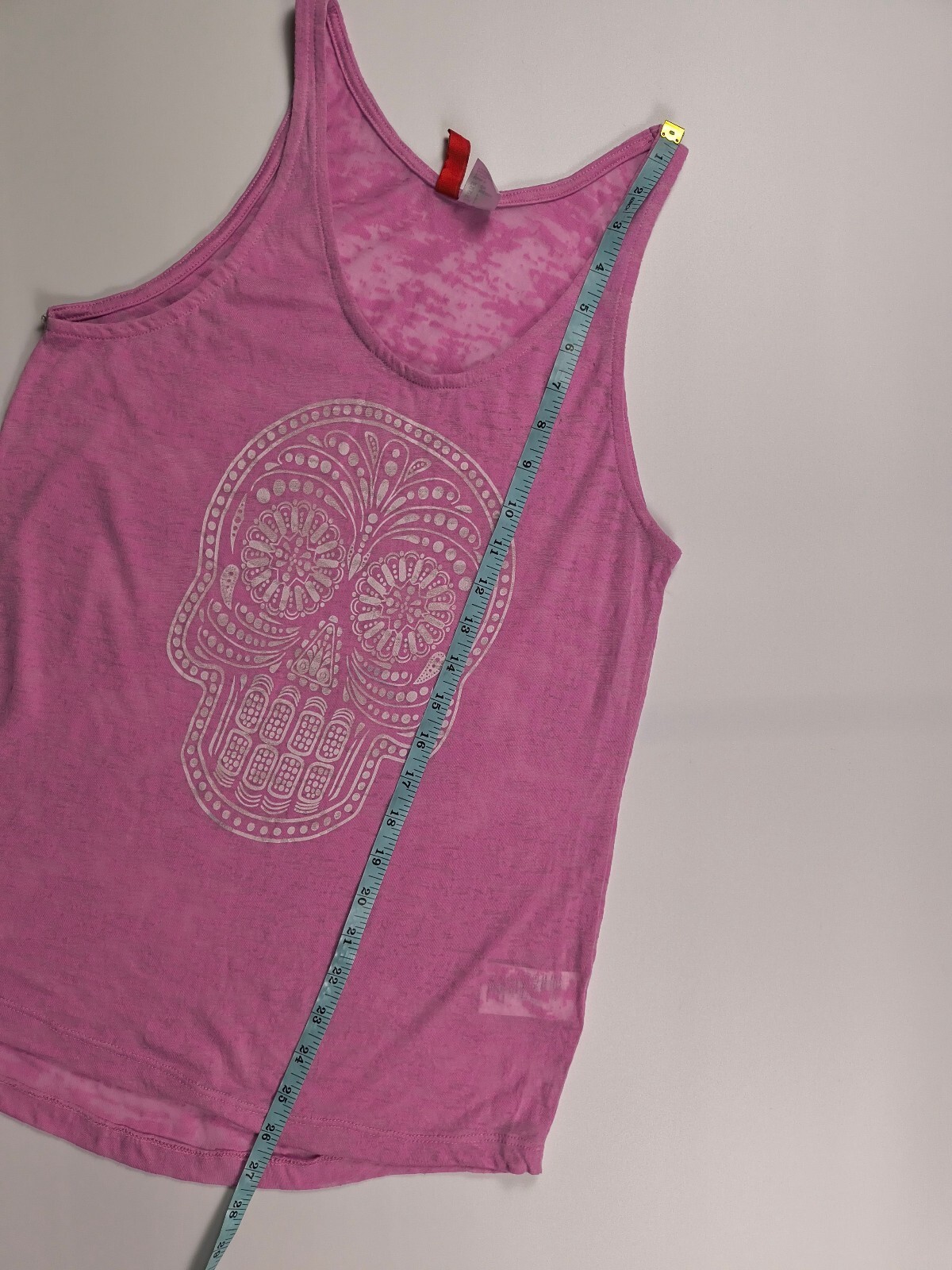 H&M Divided Pink Skull Print Tank Top, Size S