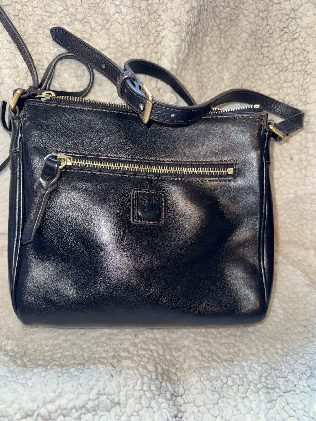 Dooney & Bourke Florentine Pocket Crossbody Black w/Tassel, New w/Tags