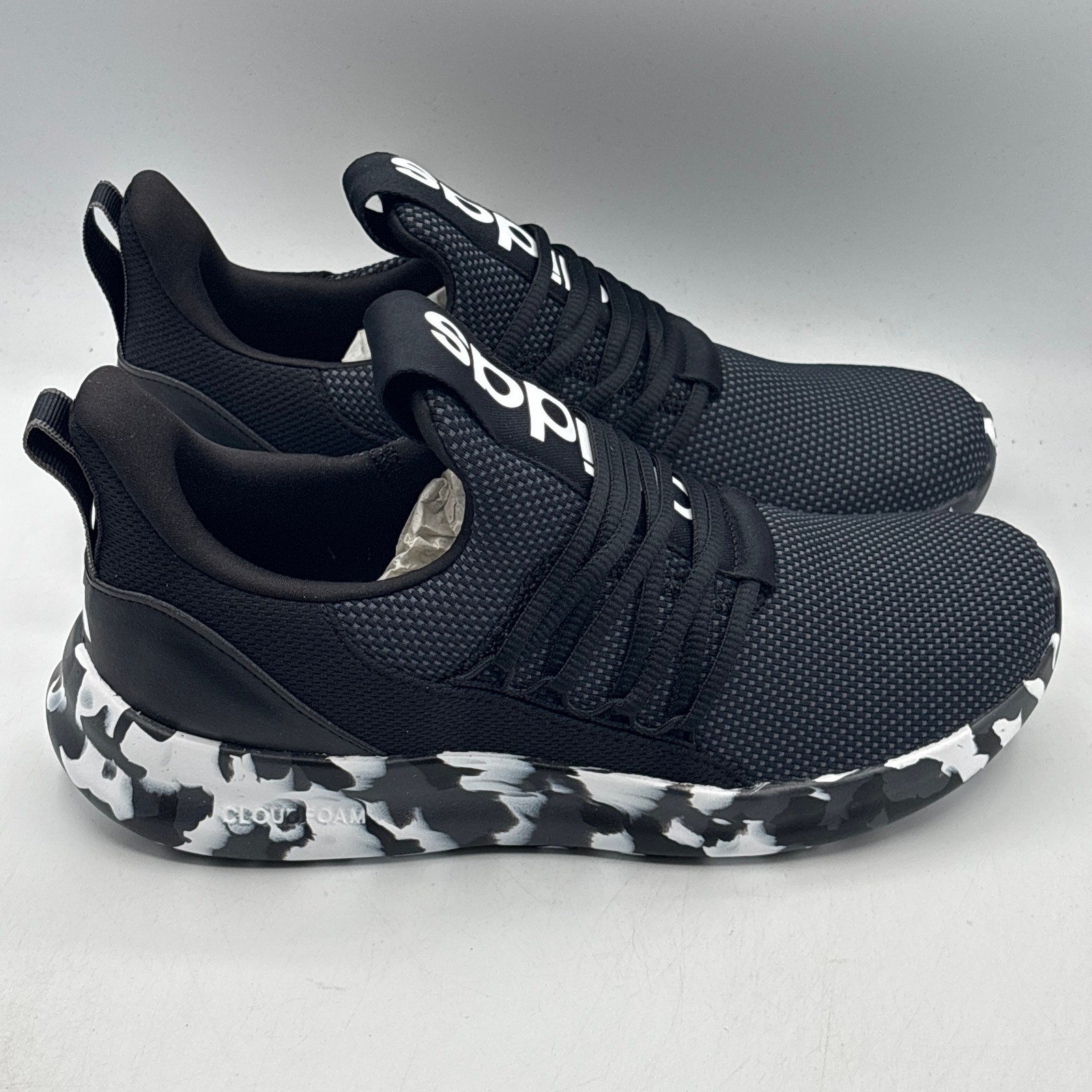 Adidas Lite Racer Adapt 7.0 Men 8.5 Black Camo Slip On Running Shoes JS0045
