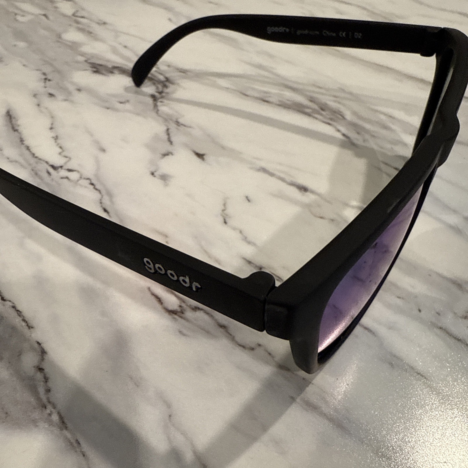Goodr Vincent’s Absinthe Night Terrors Matte Black Sunglasses Teal Mirrored Lens