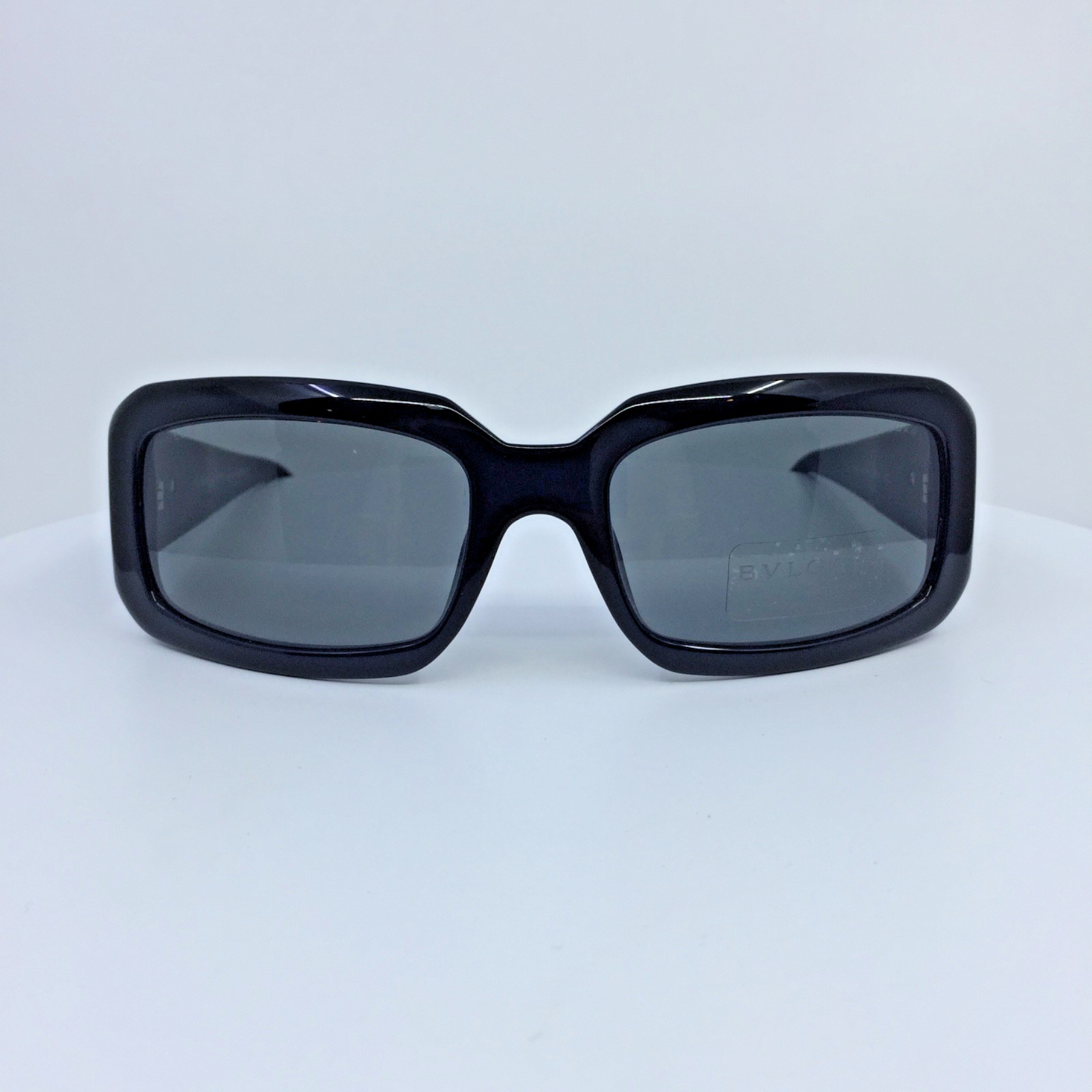 New Bulgari 845 Sunglasses 845 C. 501/87 Shiny Black with Silver 55-18mm Italy