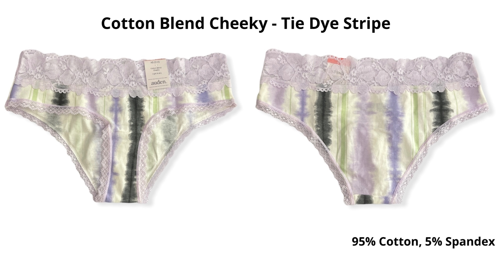 Women’s 4pk Assorted Styles & Colors Underwear – Auden – XS (0-2) – S554