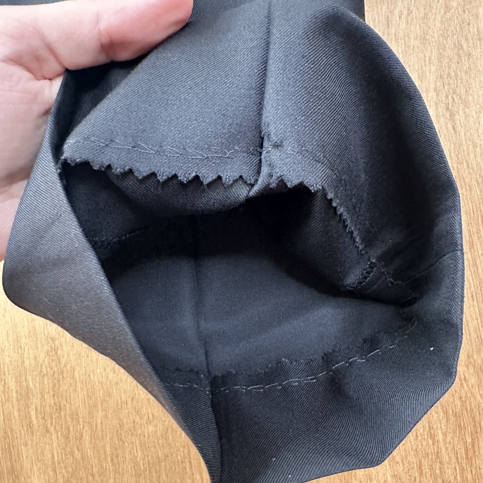 Bespoke Suit Mens 40R Black Solid 2 Button Guabello 130s Fabric Wool Pants 34×29