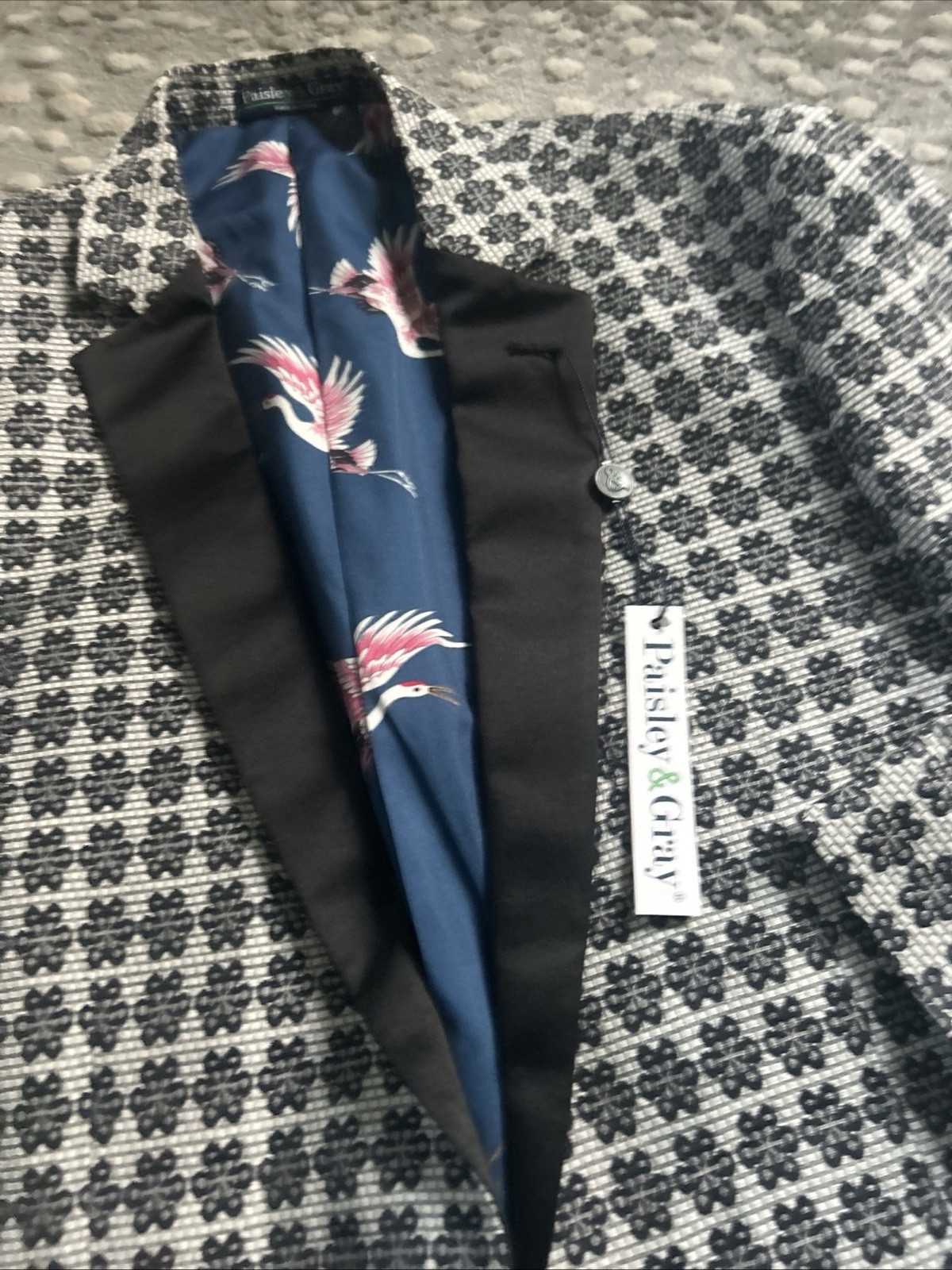 Paisley and Gray Men’s Slim Fit Jacket