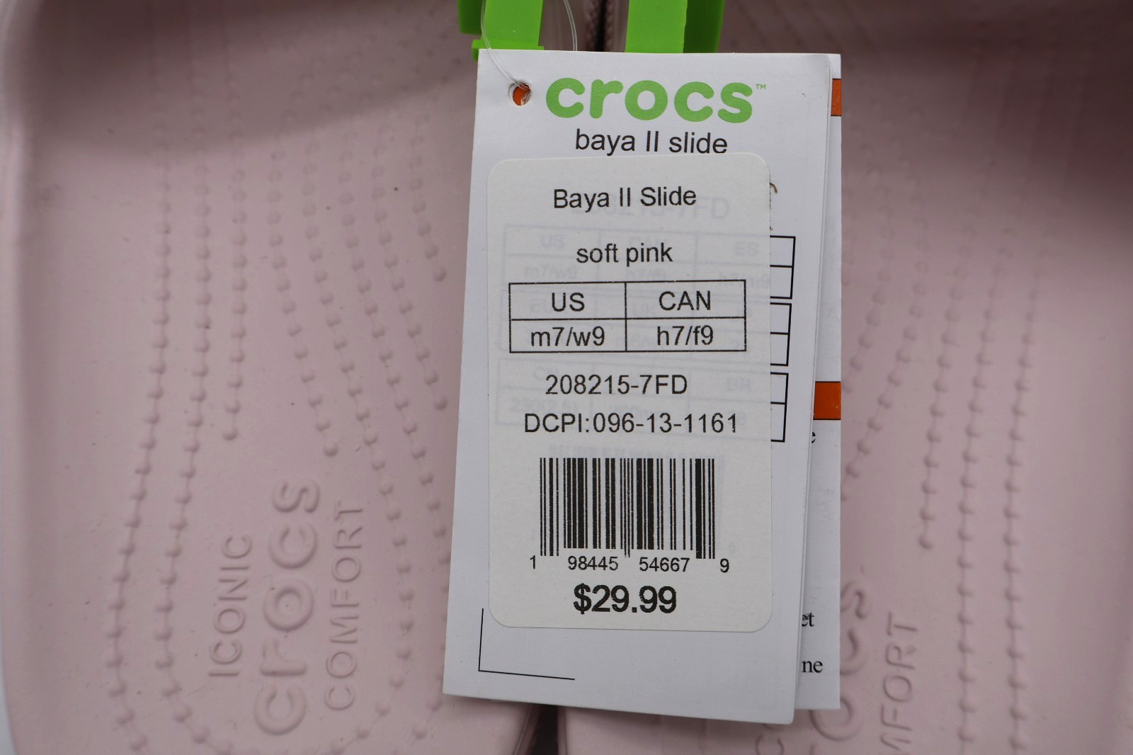 Crocs Adult Baya Slide Sandals – Barely Pink M7/W9 NWT