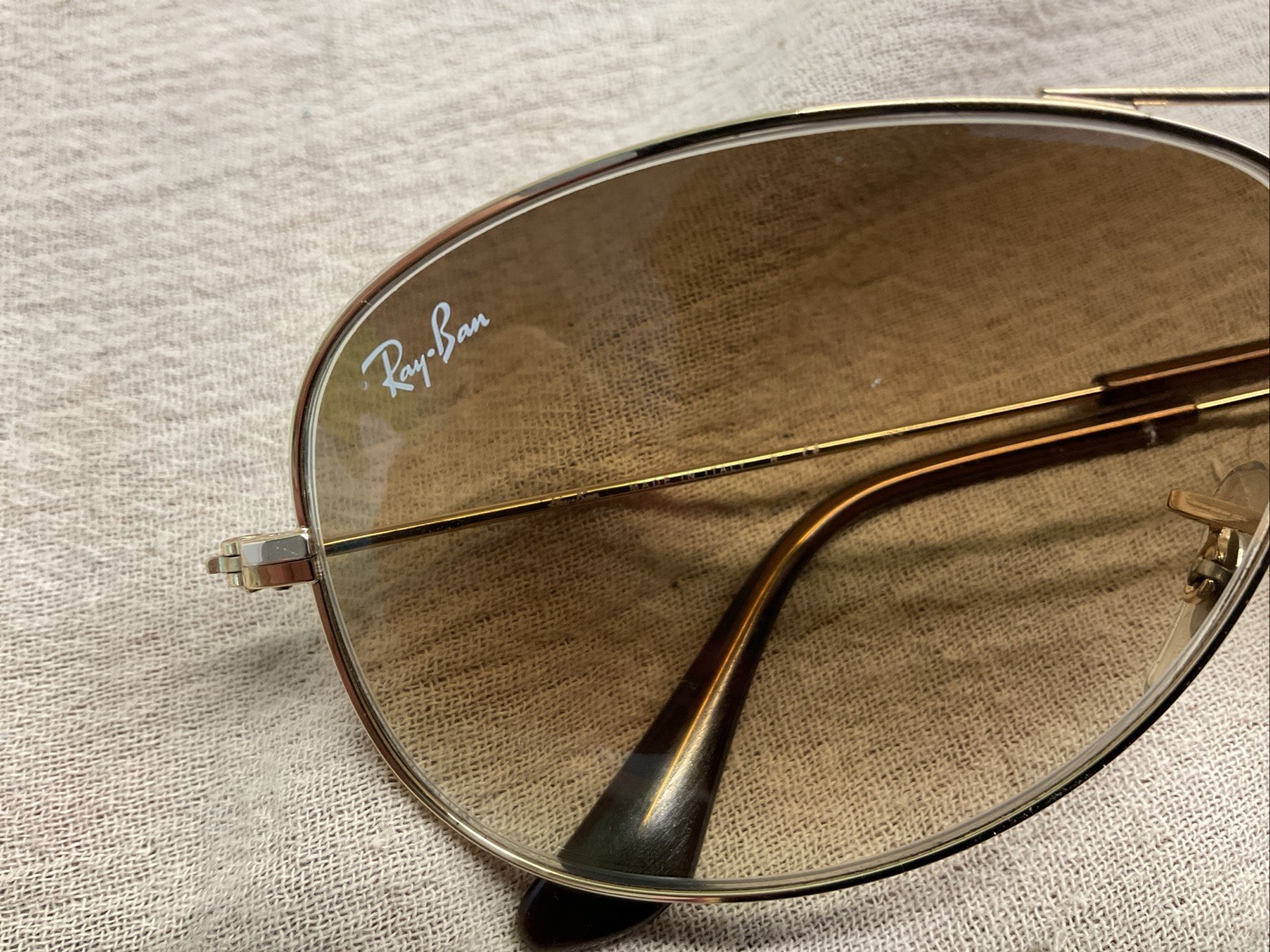 Ray-Ban Cockpit RB3362 00151 Gold Crystal Brown Gradient Sunglasses