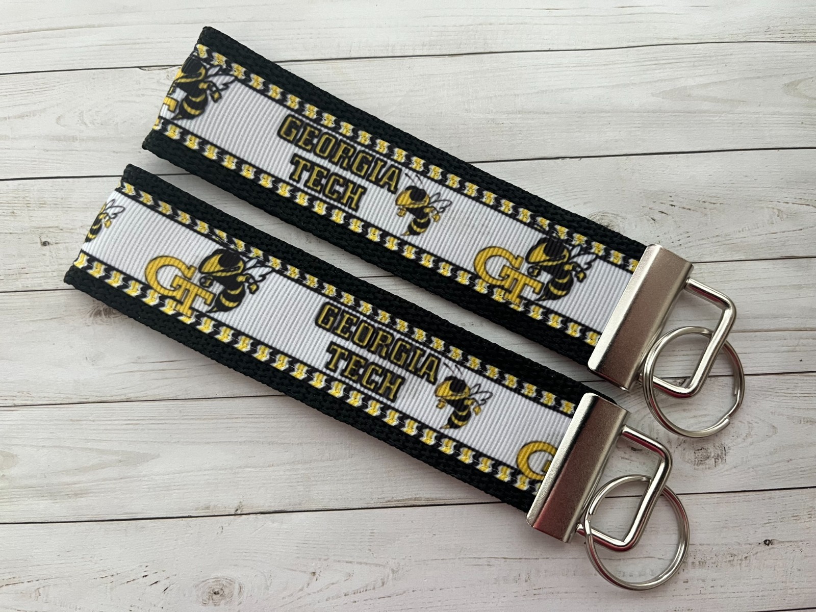 Georgia Tech Keychain 1.25” wide Yellowjacket Gift 4 Her Him Mom Dad Alumni Grad