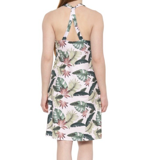 NWT Freedom Trail by Kyodan strappy cross back floral tropical print dress – S